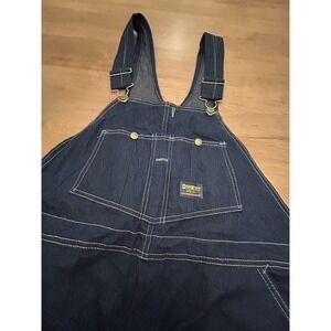 Vintage OshKosh B'Gosh Overalls Mens 42x28 Denim VESTBAK Union Made USA 800-1003